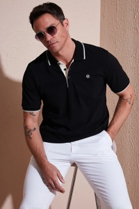 100 Pamuk Düğmeli Regular Fit Polo Yaka T Shirt Erkek POLO YAKA T SHİRT 5902118